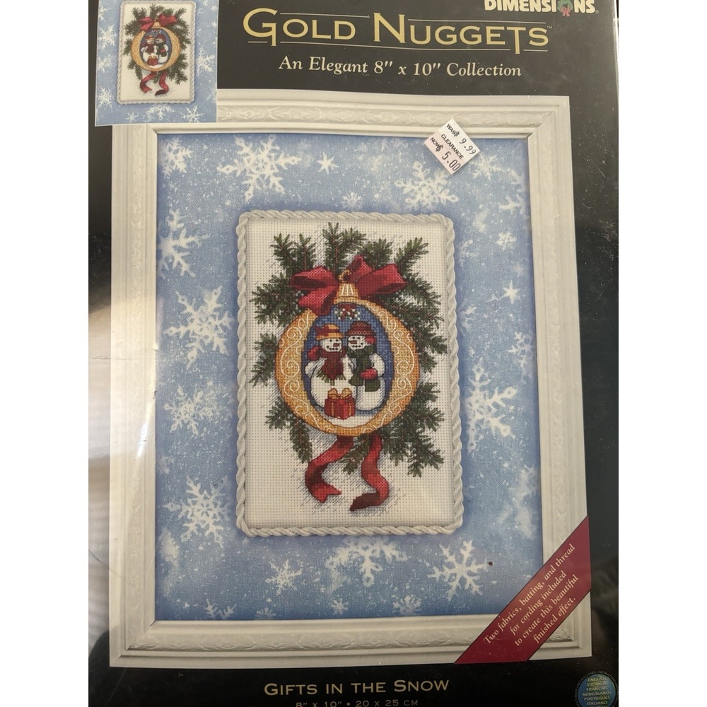 Dimensions Gold Nuggets Cross Stitch Kit "Gifts In The Snow"‎ 8718
